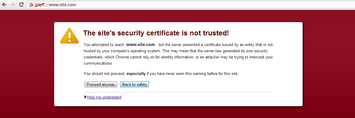 Use trusted SSL certificates