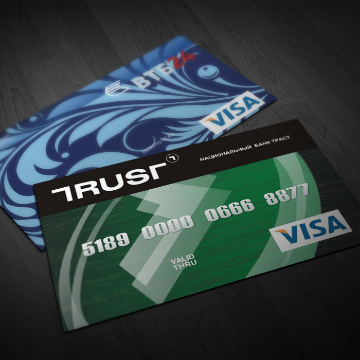 Cards of VTB and TRUST №1