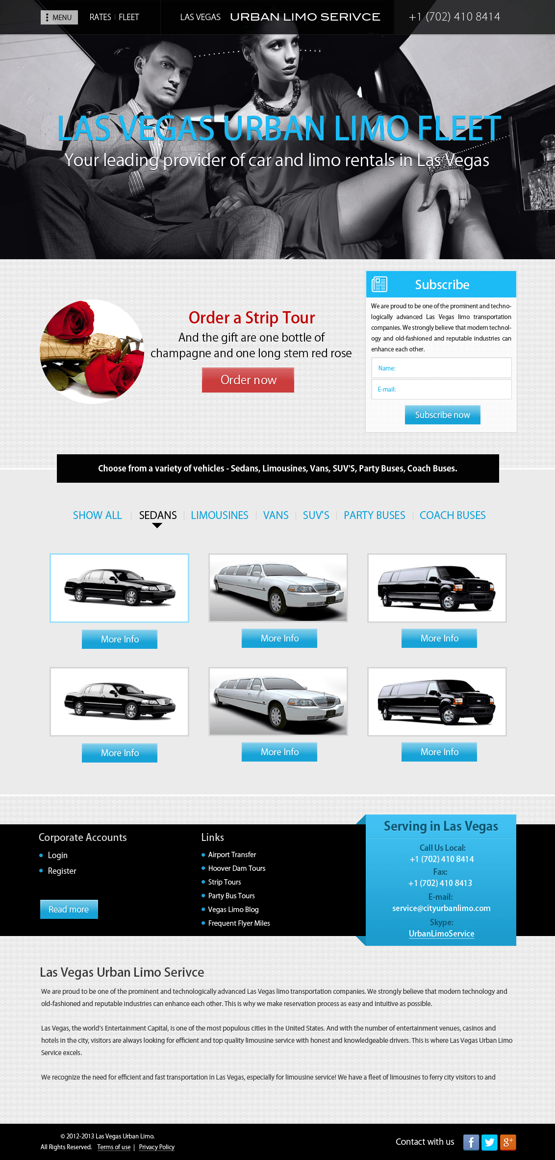 Limo Service №3- Auto catalog page
