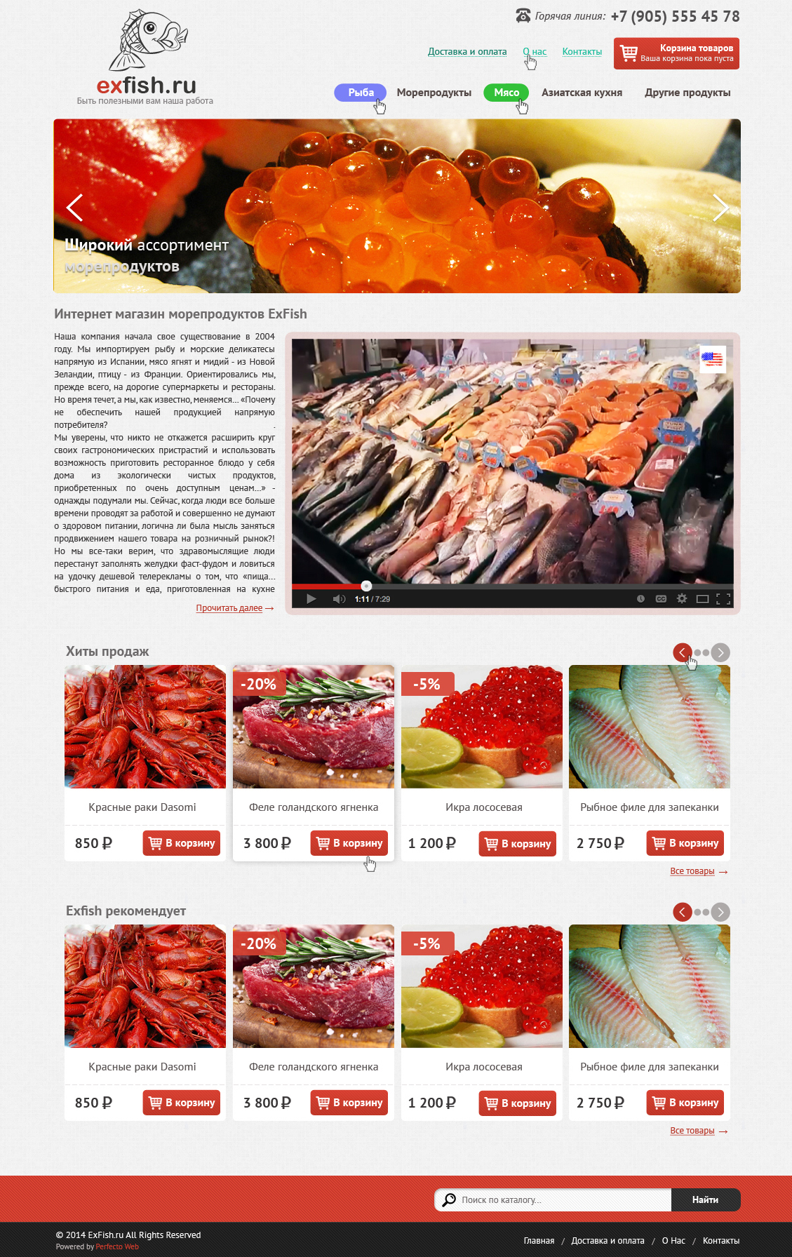 ExFish №1- Home page - design 1