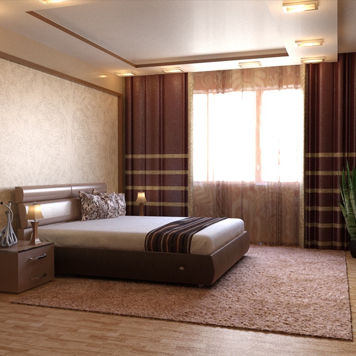 3D модель спальной комнаты