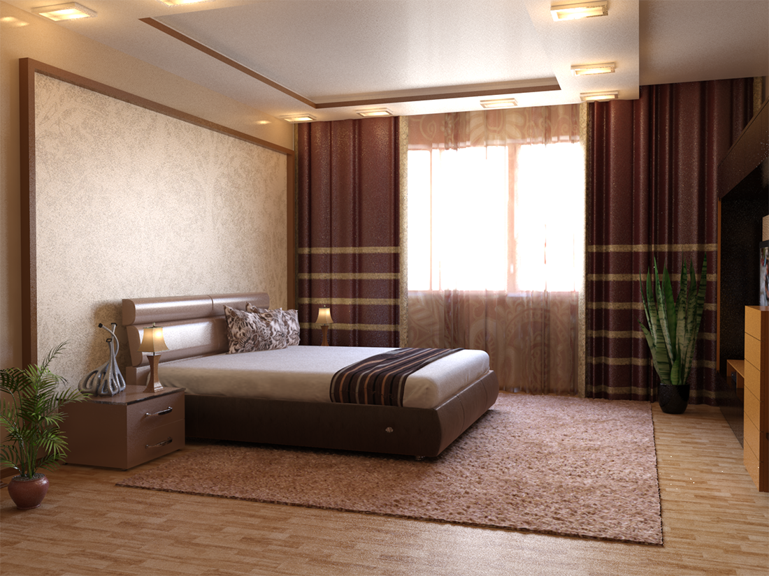 Bedroom 3D model №1- Bedroom 3D