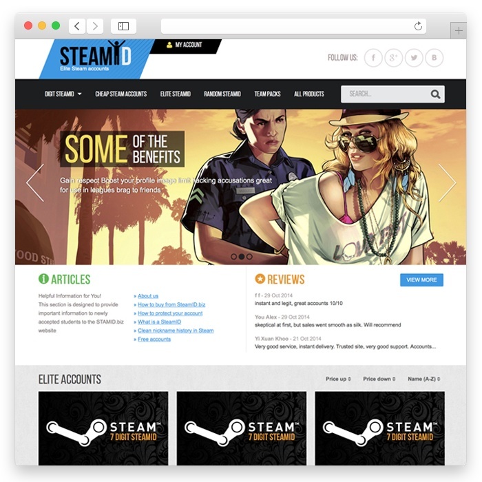 SteamAccs - Продажа 3-8 значных аккаунтов
